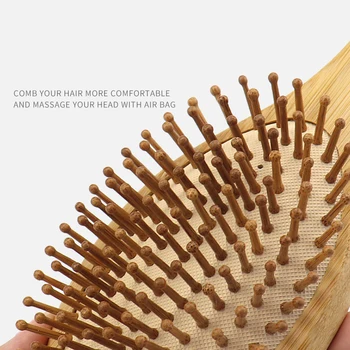 2021 Naujas Plaukų Šepetys Pobūdžio Mediniai Anti-Static Detangle Šepetys Plaukų, Galvos odos Masažas Šukos Oro Pagalvės Stilius Įrankiai, Moterims, Vyrams