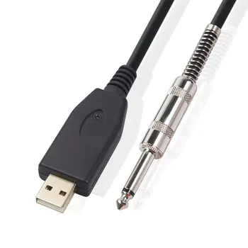 2021 Naujas USB 6.35 Elektrinė Gitara Įrašymo Laidas USB Prie XLR Audio Kabelis Įrašymo Kabelio Laido Adapteris 2m Gitara Kabelis