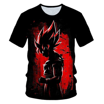 2021 Naujas Vasaros Berniukų marškinėliai Anime Dragon 3D Spausdinimo T-marškinėliai Berniukams, Drabužių Mados Atsitiktinis Viršūnės 4 5 6 7 8 9 10 11 12 13 14 Metų