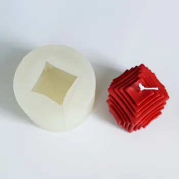 2021 Naujos Širdies Meilės Silicio 3D Muilo Pelėsių Pyragas Apdaila Vadovo Rankų darbo Dervos Molio Didelis Dydis Žvakė Aikštėje Apvalios Formos