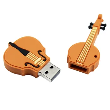 2021 naujų animacinių filmų 64GB mielas Muzikos instrumentas Gitara, smuikas Pastaba USB Flash Drive 4GB 8GB 16GB 32GB Pendrive USB 2.0 Usb stick