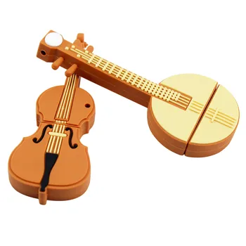 2021 naujų animacinių filmų 64GB mielas Muzikos instrumentas Gitara, smuikas Pastaba USB Flash Drive 4GB 8GB 16GB 32GB Pendrive USB 2.0 Usb stick