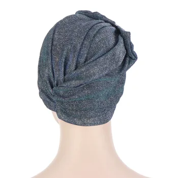 2021 naujų spalvotų blizgučių bowknot mados turbaną skrybėlę kryžiaus kaktos didelis lankas deimantų dygliuotos rait moterų headwrap musulmonų