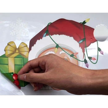 2021 Naujųjų Metų Kalėdiniai Langų Lipdukai, PVC Statinio Animacinis Briedis Santa Claus Siena Lipdukas Šalies Apdaila Sienų Lipdukai Greitas laivas