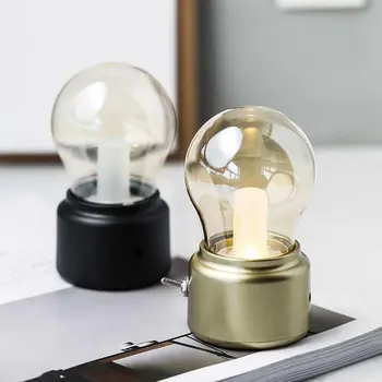 2021 Naujųjų Metų Led lemputė Klasikinio pučia stalo lempos apdailos šviesos Retro USB Įkrovimo Naktį Šviesos Stalas Stalo LED Lempos