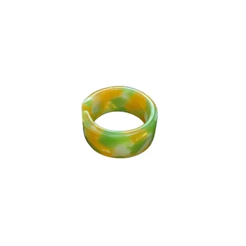 2021 Tendencija Spalvinga Dervos Žiedai Moterims Derliaus Hip Pop Akrilo Piršto Žiedai Pareiškimą Paprasta Dizaineris Atidaryti Žiedai Priedai