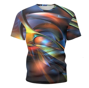 2021 Vasaros 3D Vyrų Greitai-džiovinimo marškinėliai trumpomis Rankovėmis Kvėpuojantis Tendencija, Atsitiktinis Gatvės Sporto Top Suaugusiųjų Vaikų marškinėliai
