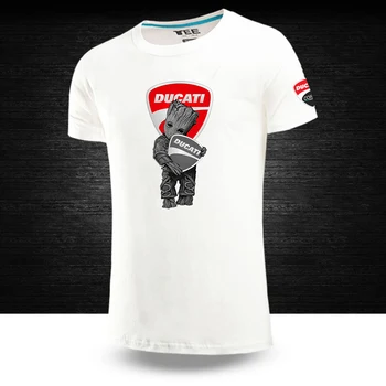 2021 Vyro Vasaros Vyrų Ducati Tees Pritaikyti Populiarus Decal Marškinėliai Vyrų Medvilnės Hip-Hop Kolegijos Spausdinti trumpomis Rankovėmis Viršūnes