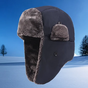 2021 Žiemą Kepurės Vyrams, Moterims Rusijos Trapper Hat Bombonešis Šiltas Ausų Atvartais Slidinėjimo Kepurę Bžūp Galvos Apdangalai Unisex Vėjo, Sniego Kepurės Moteris
