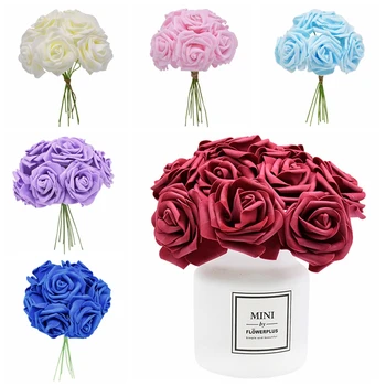 24Pcs 7cm PE Putos, Rožių Žiedų Gana Žavinga Dirbtinės Gėlės Nuotakos Puokštės, Vestuvių Dekoravimas Namuose 