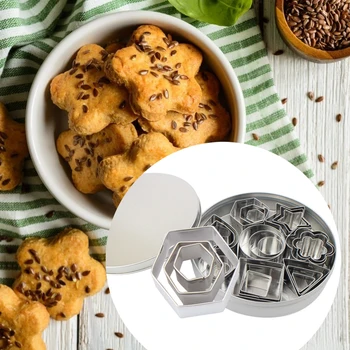 24PCS Cookie Cutter Nustatyti Nerūdijančio Plieno Desertas Sausainių Sluoksnį Šokolado Kalėdų Kepimo Įrankis Slapukas Tešla Maker Virtuvės Įrankiai