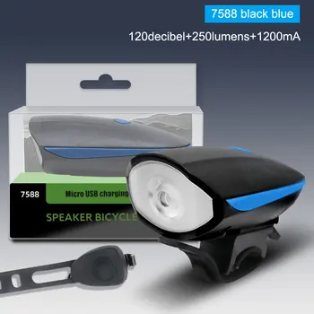 250lm Didelio galingumo USB Įkrovimo Priekiniai Kalnų Dviračių Šviesos Vandeniui XPG Itin Šviesus Naktį Jojimo Lempa su Ragas