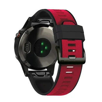 26mm Apyrankė Garmin Fenix 5S 5 5X Plius 6S 6 6XPro 3HR Silikono watchband 22mm Strap Quick Release mados smart Accessories