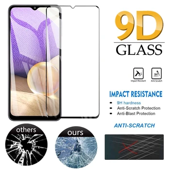 2in1 9D Stiklo Samsung Galaxy A32 4G Grūdintas Stiklas raštas Filmas 