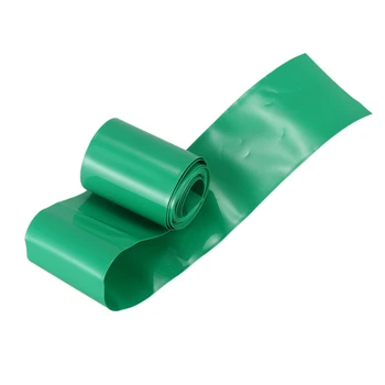 2M 50mm Tamsiai Žalios spalvos PVC Šilumos Susitraukiančių Vamzdžiai Vyniojami 2 x 18650 Baterija