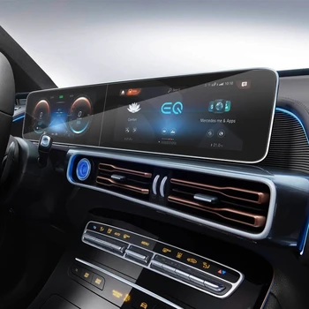 2vnt Automobilių Stilius Mercedes Benz EQC N293 2019-Dabartinė GPS Navigacijos Ekrano Stiklo Apsauginė Plėvelė Ekrano Plėvelė Automobilio Aksesuaras