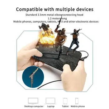 3.5 mm Laidinio Kontrolės Žaidimų Ausinės Dinaminis Triukšmo Mažinimas Ausies Gamer Ausinės su Dual Mic už PUBG PS4 Xbox Vienas Kompiuteriai