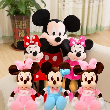 30-100cm Disney Porų Kawaii Mickey Mouse Minnie Pliušiniai Žaislai Vaikams Dovanų Pliušiniai Žaislai Lėlės Gimtadienio Dovana Vaikams Mergina