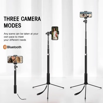34/125cm Nešiojamų Selfie Trikojo Šviesos Stendas 1/4 Varžto Galvutės Lankstus Trikojis Stovas Su Bluetooth Nuotolinio Valdymo pulto Laikiklis Telefono