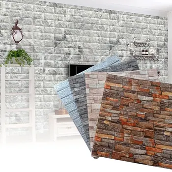 38*35cm 3D Plytų Sienų Lipdukai, Lipnios Tapetai, Putų, atsparus Vandeniui Sienų Dangos, Tapetai Kambarį Namų Dekoro 
