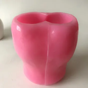 3D Dervos Meno Vaza Formų Rankų darbo Cemento Silikono Vazonas Rašiklio Laikiklis Betono Žmogaus Panele, Mergina Kūno Sodinamoji Pelėsių