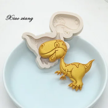 3D Dinozaurai Cukraus Silikono Torto Formos 
