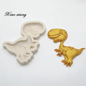 3D Dinozaurai Cukraus Silikono Torto Formos 