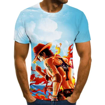 3D Juokingas Berniukas Kostiumas Anime Harajuku Animacinių filmų T-shirt Vasaros vyriški T-shirt Mados spausdinti Viršūnes Vyrų Plius Dydžio marškinėlius Gatvės Drabužių