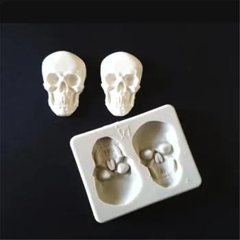 3D Kaukolės Galvą Silikono Formos Šokoladiniai Saldainiai, Pelėsių Torto Kepimo Formą Praktiškas Kepimo Įrankis Kūrybos Tortas Dekoro Priemonė Epoksidinės Įrankis