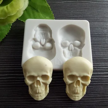 3D Kaukolės Galvą Silikono Formos Šokoladiniai Saldainiai, Pelėsių Torto Kepimo Formą Praktiškas Kepimo Įrankis Kūrybos Tortas Dekoro Priemonė Epoksidinės Įrankis