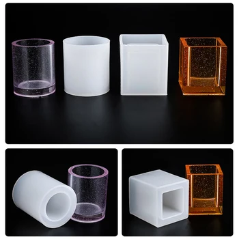 3D Silikono Formų skirti Epoksidinės Dervos Sultingas Gėlių Puodą, Betono, Cemento, Molio Pelėsių Silikono Dervos Pelėsių Žvakė Muilo Priėmimo MouldDIY
