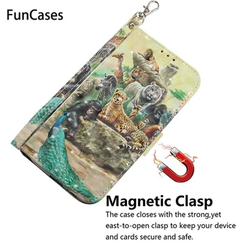 3D Vision Dažytos Flip Case For LG K50 Q60 Piniginė PU Odos Telefoną Atveju LG Q60 K50 Fundas Rubisafe Atveju Plastikiniai Atvejais coque