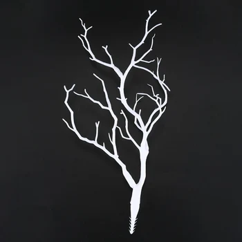 3pcs Dirbtinis Sausų Augalų Medžio Šaką Balta Vestuvinė Namų Dekoro(baltas)36*22cm