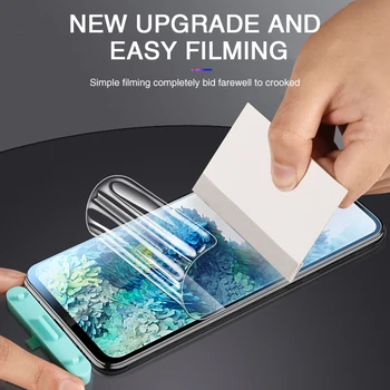 3Pcs Hidrogelio Plėvelės ant Screen Protector For Samsung Galaxy S10 S20 S21 S8 S9 Plus S7 S6 Krašto 