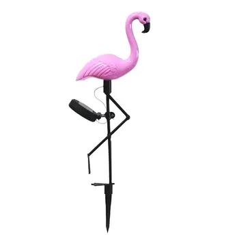3PCS Led Flamingo Vandeniui Saulės Vejos Šviesos Lauko Sodo Puošmena Šviesos Sodas Grindų Su Kraštovaizdžio Žibintai