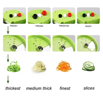 4-In-1 Daržovių Spiralizer Slicer Twister Kišeniniai Peiliukai Spiralės Cutter Vaisių Trintuvė Maisto Ruošimo Priemonės Mini Virtuvė