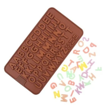 48 Abėcėlės Raidės Taškų Tarpas Silikono Formų Šokolado Minkštas Pienelis Pelėsių--UK Torto Įrankius, Bakeware