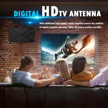 4K Skaitmeninė Antena TV Kambarinė Su Stiprintuvu Signalo Stiprintuvas 3600 Km DVB-T2 HDTV Antena HD Skaitmeninė Antena Vietos Kanalo