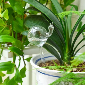 5 Tipų Stiklo Augalų Žiedų Vandens Tiektuvas Automatinis Savaiminis Laistymo Įrenginiai Paukščių Star Grybų Sraigė Gėlių Dizainas Augalų Waterer