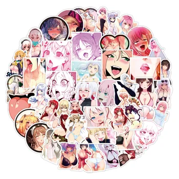 50 vnt Waifu hentai Anime Seksualių Merginų grafiti kamieno kompiuterio šalmas Telefonas, Nešiojamas Lagaminas Riedlentė animacinių filmų наклейки lipdukai