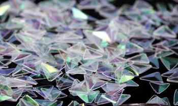50g Trikampis - Opal vaivorykštės 3D trikampio formos spangle blizgučiai nagų dailės konfeti Blizgučiai tirpiklis atsparus, 1 ŠAUKŠTELIS
