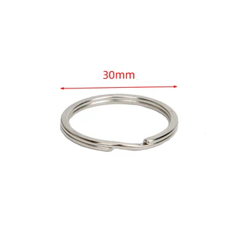 50pcs 30mm nikeliuotas Metalo Žiedas raktams Kabinti Žiedas, Jungiantis Žiedas, Raktų Žiedas Sagtys Keychain Sagtys
