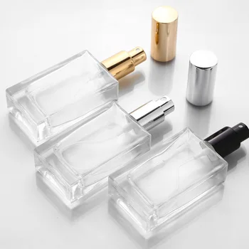 50pcs/daug 50ml skaidraus Stiklo Kvepalų Buteliuko Purškimo Pilstymo Kosmetikos Tuščias parfum Butelis tuščias kosmetikos konteineriai vaporizador