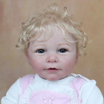 55 CM 3D-Dažų Odos Minkštas Silikoninis Reborn Baby Bamblys Baigė Lėlės Girl Audinio Organas, Lisa Bebe Žaislas Realus Princesė