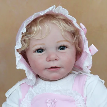 55 CM 3D-Dažų Odos Minkštas Silikoninis Reborn Baby Bamblys Baigė Lėlės Girl Audinio Organas, Lisa Bebe Žaislas Realus Princesė