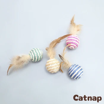 5PC Sizalio Plunksnų juokingas Žaislas kamuolys prekės katėms Interaktyvus naminių gyvūnų žaislai Katėms Pet Kamuolys kačiukas Žaidimai, Žaislai, kurį katė, naminiai Gyvūnai prekes