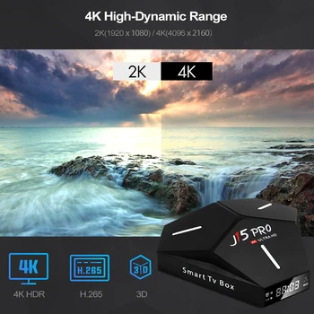 5VNT J15PRO Android 9.0 Smart TV Box RK3328 Quad Core HD 
