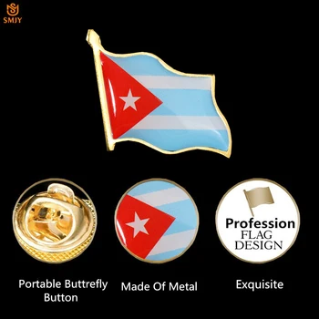 5VNT Kubos Nacionalinės Vėliavos Saugos Sagtis Pin Kostiumas/Lygiosios/Hat/Kelionių Kuprinė 