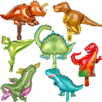 5vnt Mini Dinozaurų Folija Balionas Berniukai Džiunglių Gyvūnų Balionai Vaikų Žaislas Dinozauras Gimtadienio Dekoracijas Prekių Kolbų