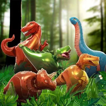 5vnt Mini Dinozaurų Folija Balionas Berniukai Džiunglių Gyvūnų Balionai Vaikų Žaislas Dinozauras Gimtadienio Dekoracijas Prekių Kolbų